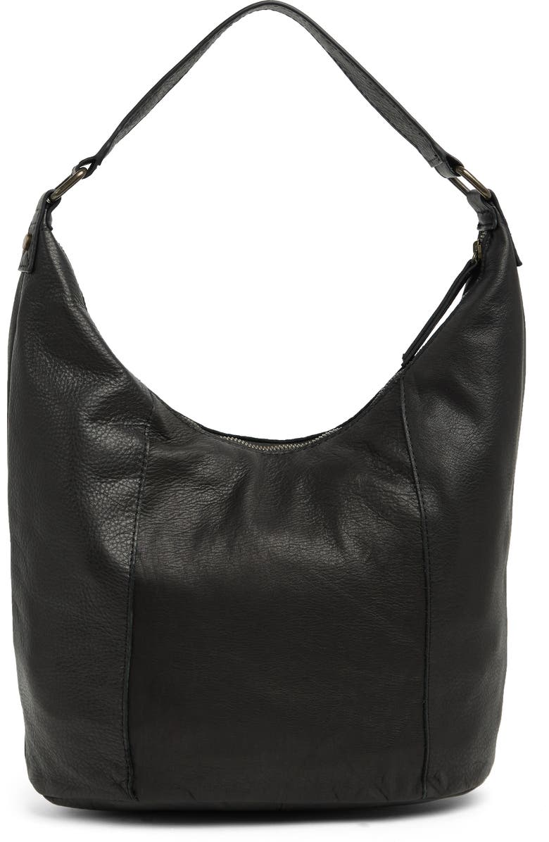 AMERICAN LEATHER CO. Carrie Hobo Bag, Alternate, color, Black Smooth