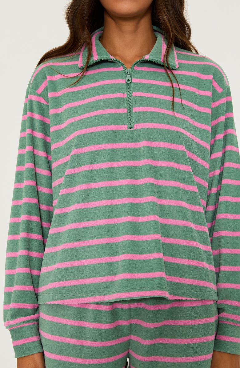 Beach Riot Sonia Cover-Up Shirt, Alternate, color, Sage Bloom Stripe