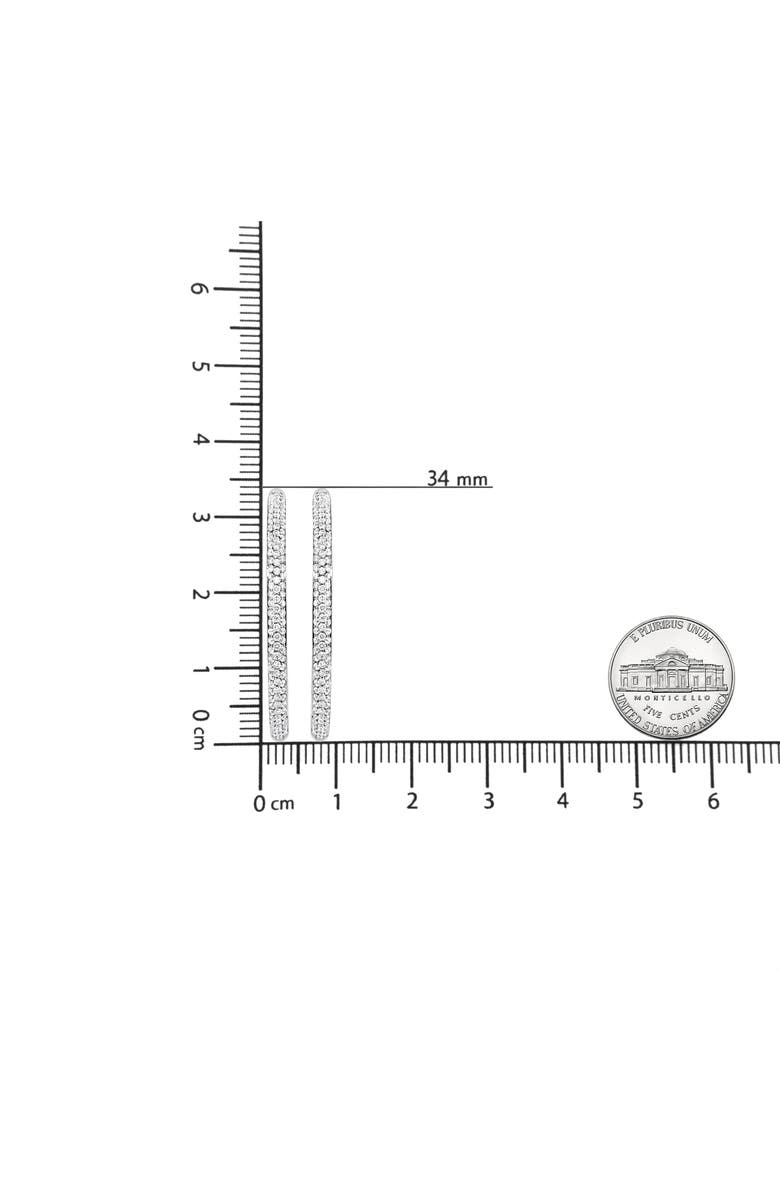 Haus of Brilliance 18K White Gold 2.00 Cttw Round-Cut Diamond Inner-Outer Hoop Earrings, Alternate, color, White