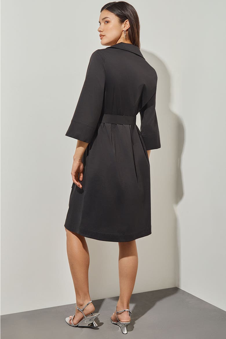 Knee Length Shift Dress, Alternate, color, Black