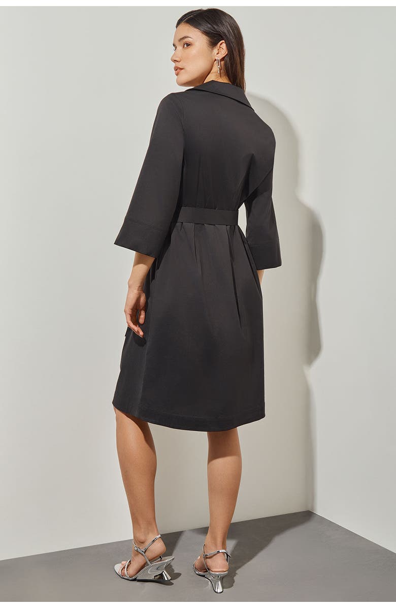 Ming Wang Knee Length Shift Dress, Alternate, color, Black