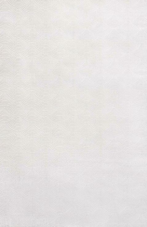 Porter Geometric Art Deco Fan Pattern High-Low Area Rug