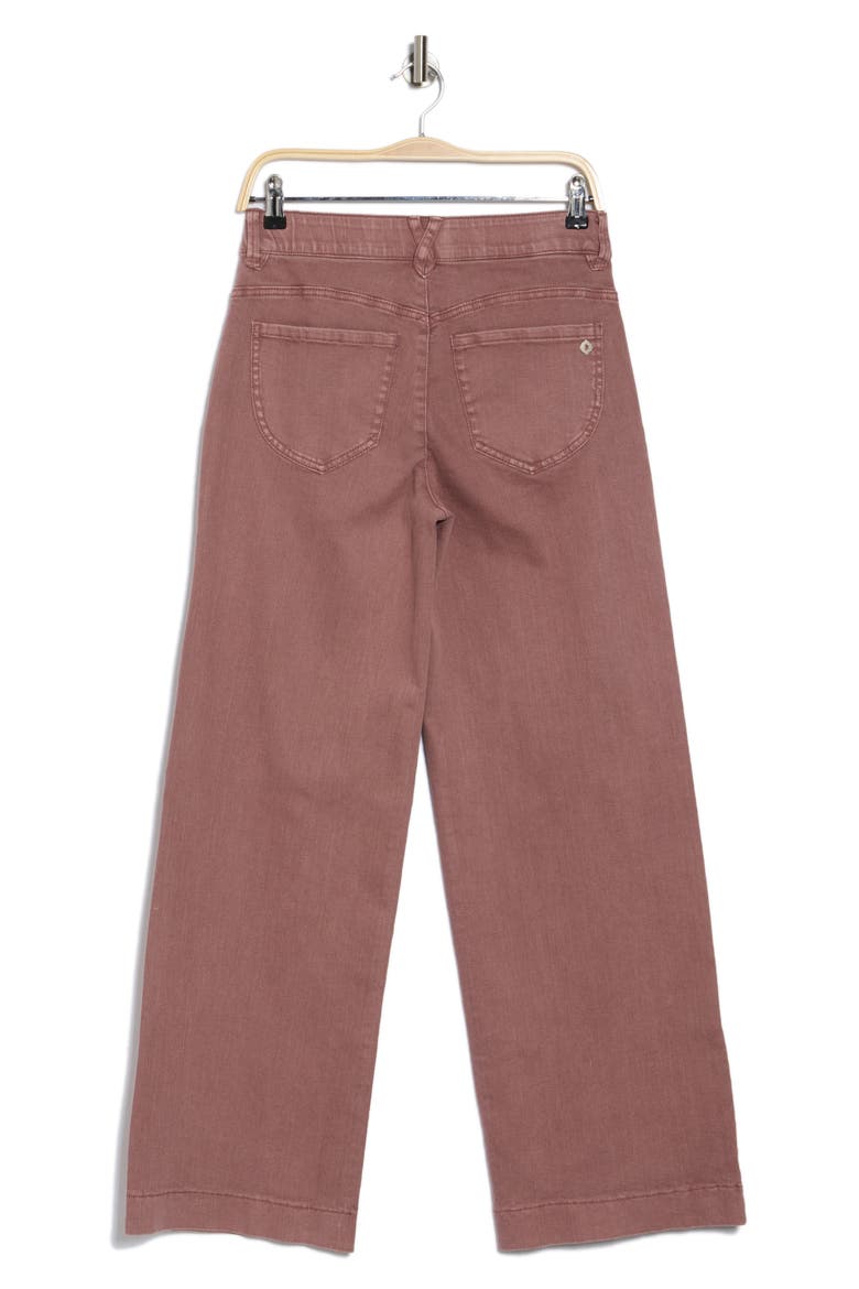 High Waist Wide Leg Jeans, Alternate, color, WASHED ROSE TAUPE