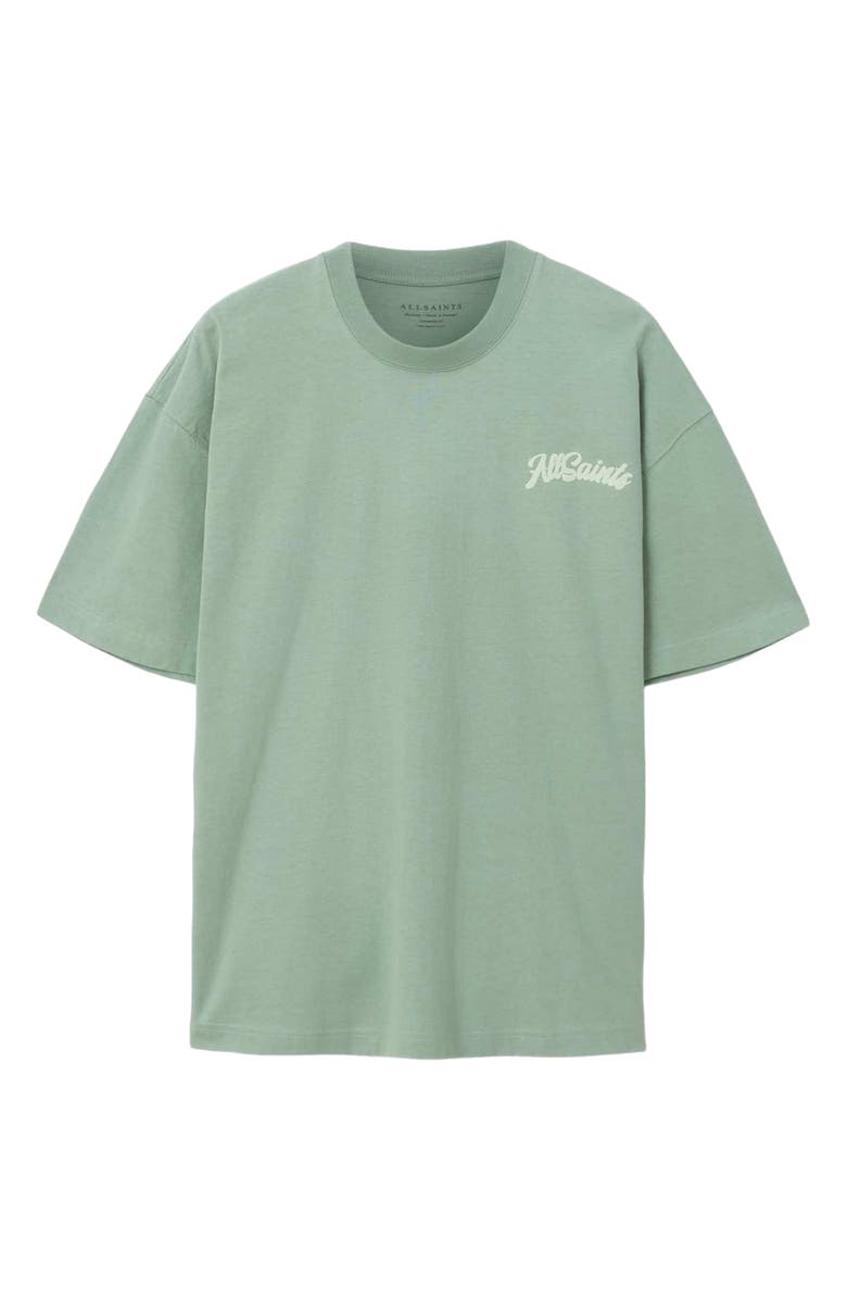 AllSaints Odyssey Cotton Graphic T-Shirt, Alternate, color, Spring Green