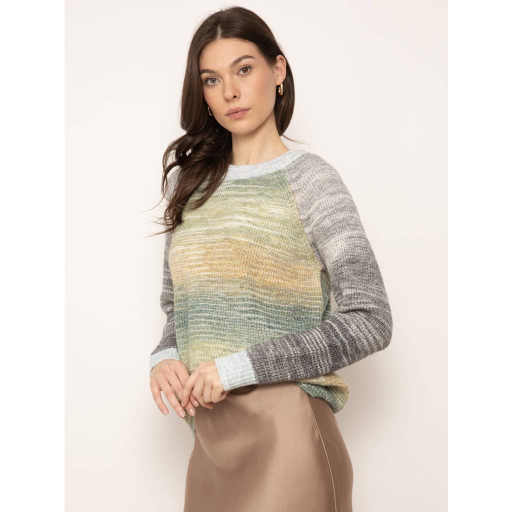 Central Park West Esmerelda Lightweight Ombre Crew In Emerald