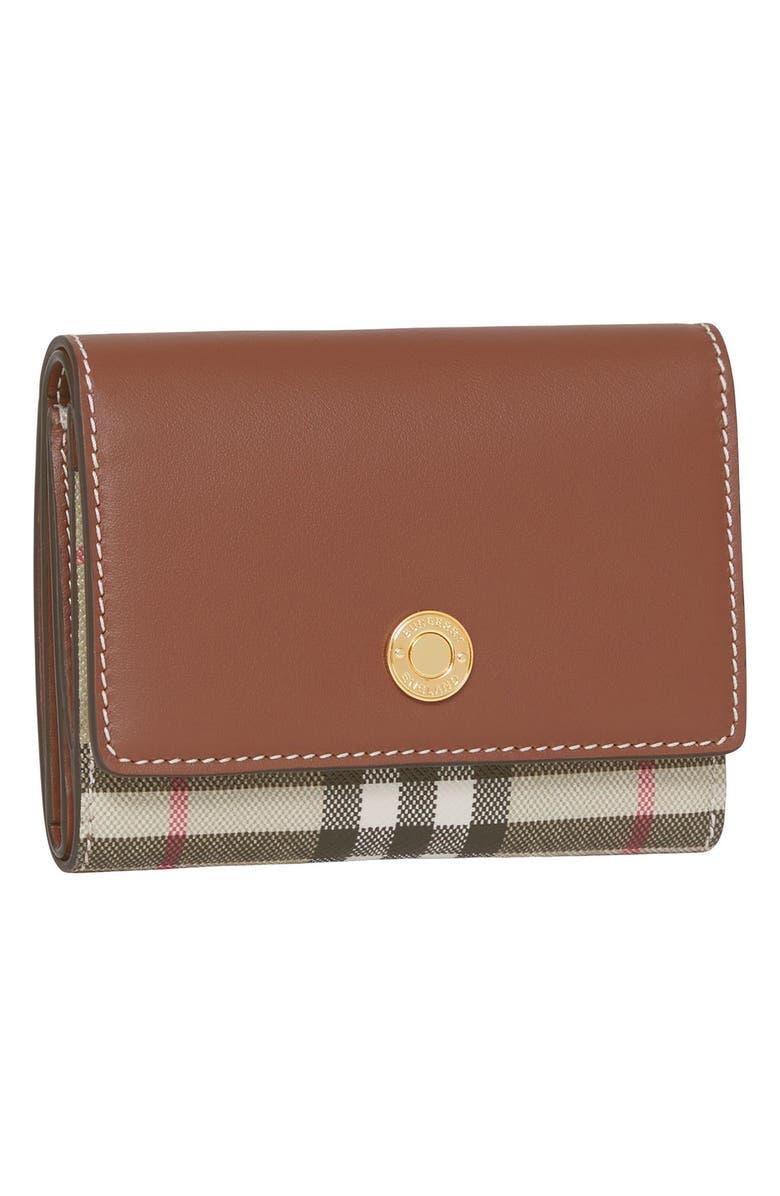 Burberry Lancaster Vintage Check E-Canvas Wallet, Alternate, color, 