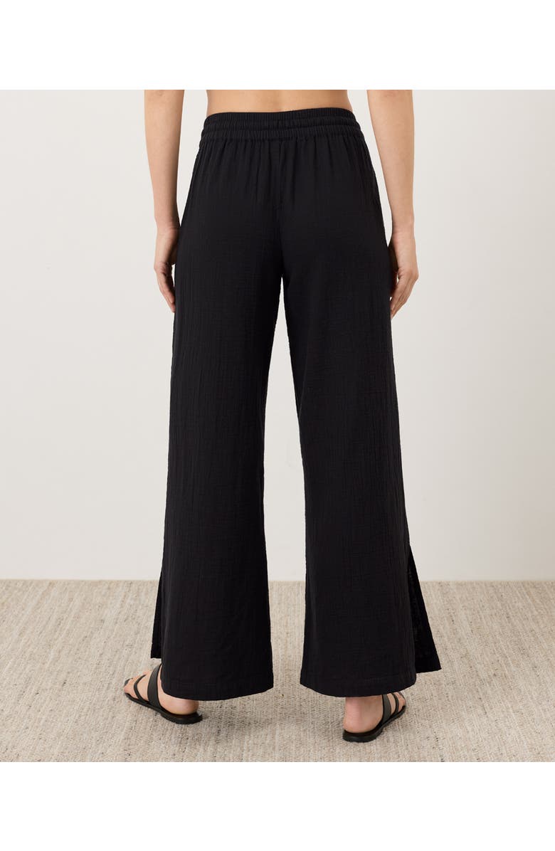 Pact Organic Cotton Coastal Double Gauze Pants, Alternate, color, Jet Black