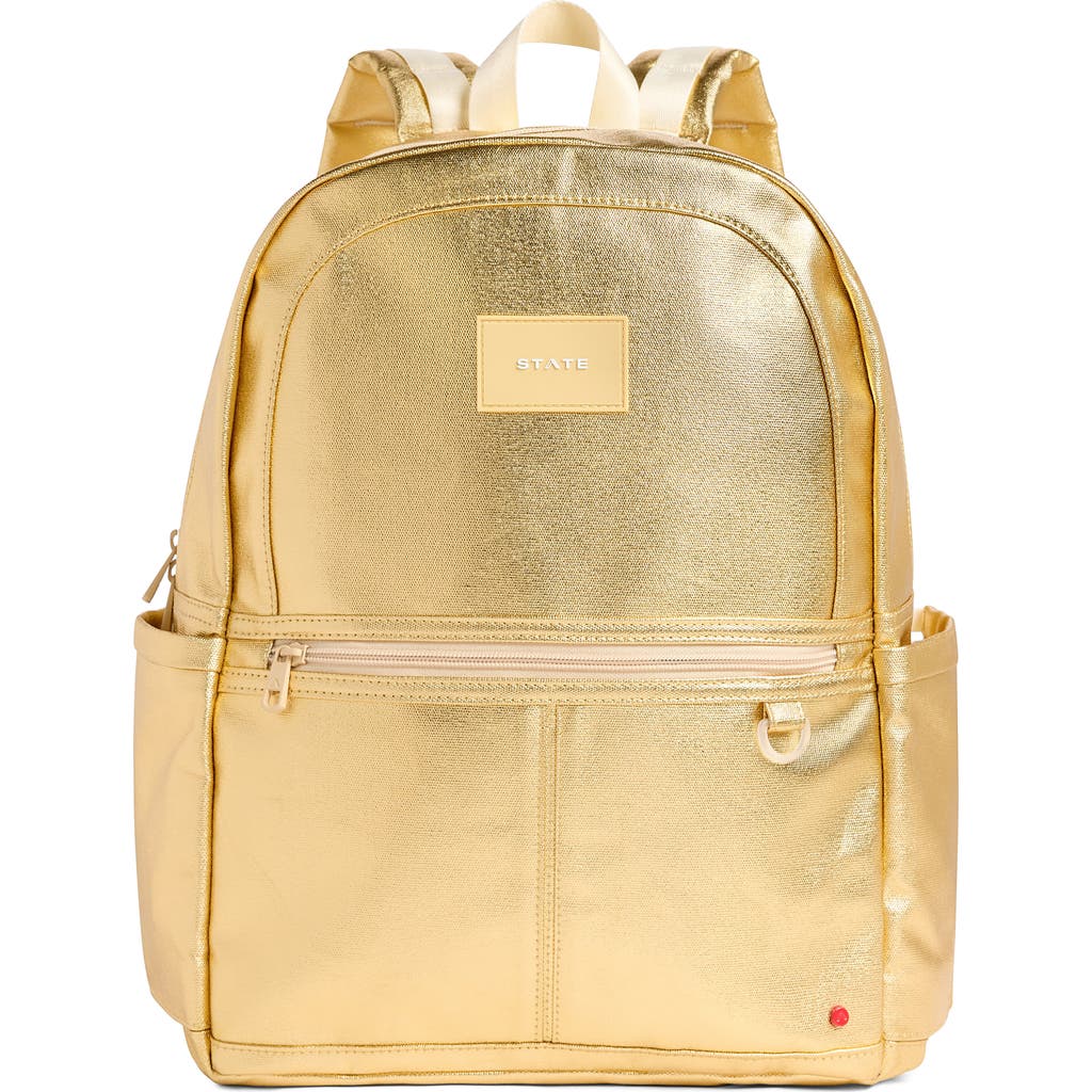 State Bags Kids' Kane Double Pocket Backpack In Gold
