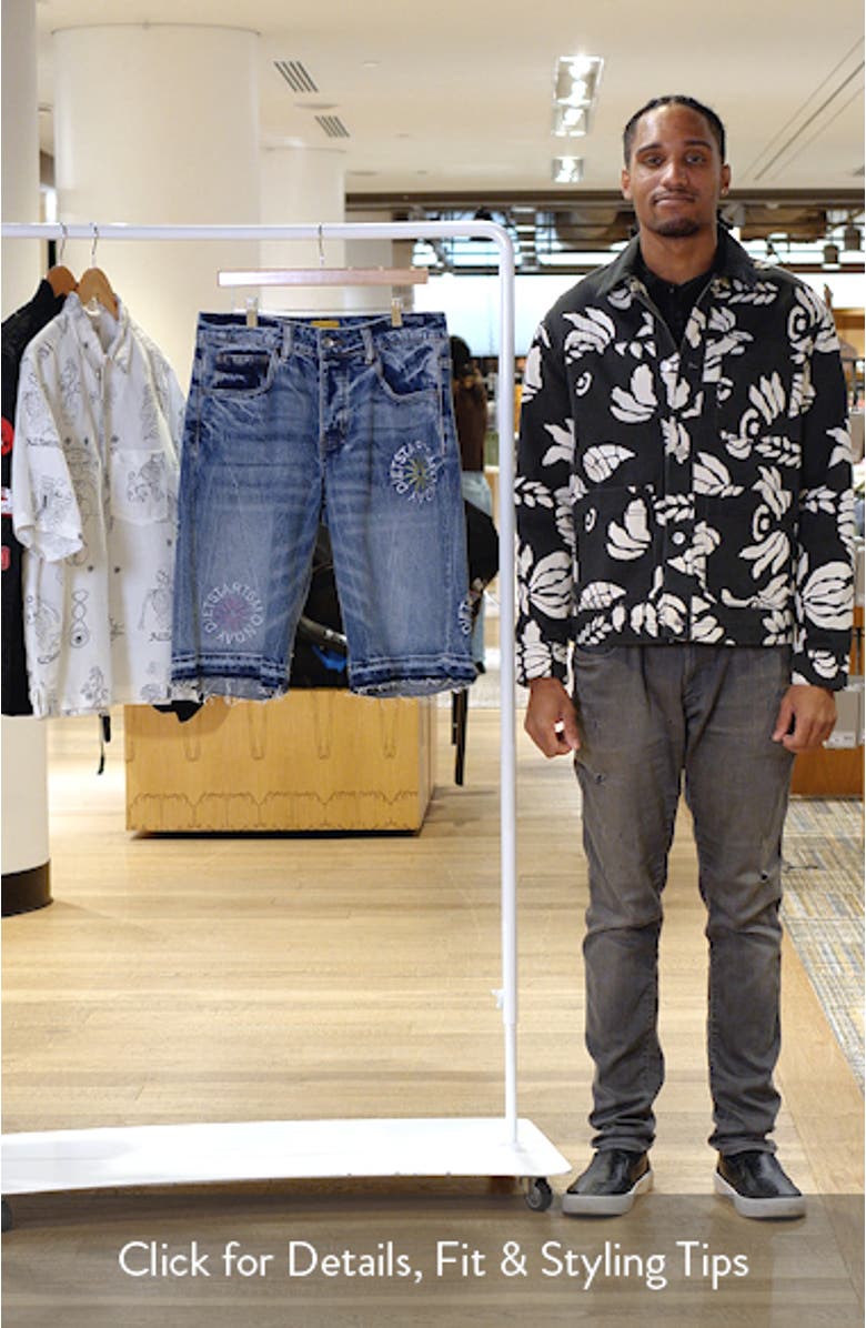 Sol Embroidered Denim Shorts, sales video thumbnail