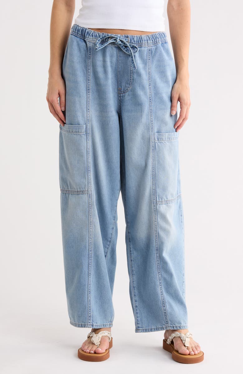 Lucky Brand Pull-On Barrel Leg Jeans, Main, color, West Texas Skies