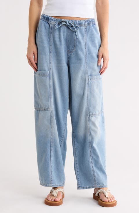 Pull-On Barrel Leg Jeans (West Texas Skies)