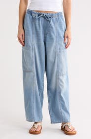 Lucky Brand Pull-On Barrel Leg Jeans