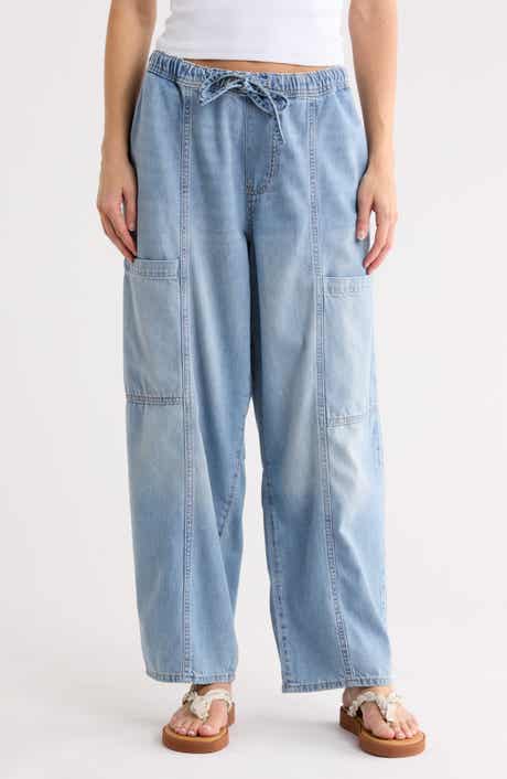 Lucky Brand Pull-On Barrel Leg Jeans