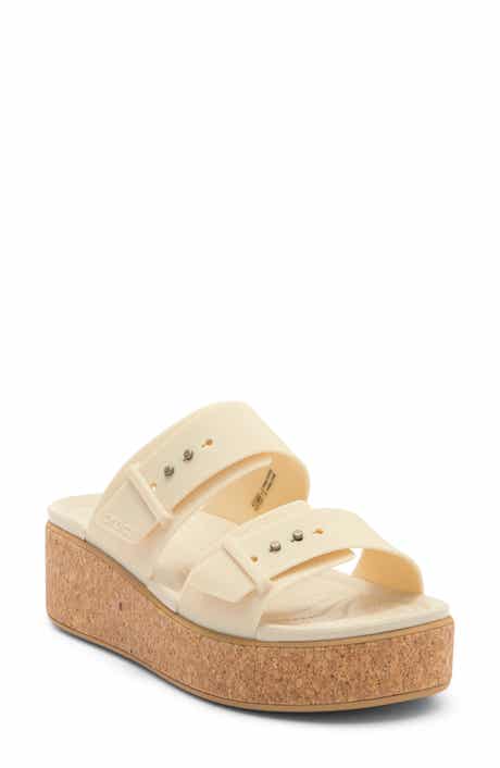 Brooklyn Buckle Wedge Slide Sandal