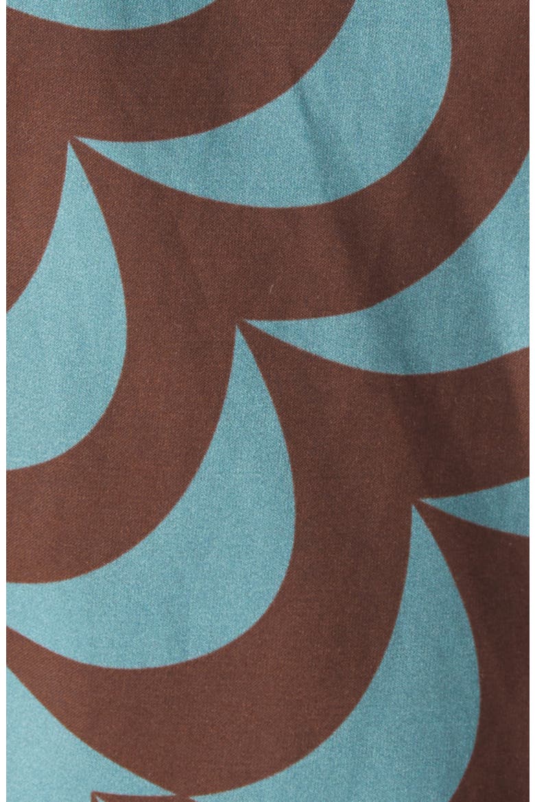 Moon Print Trench Coat, Alternate, color, BLUE/ BROWN