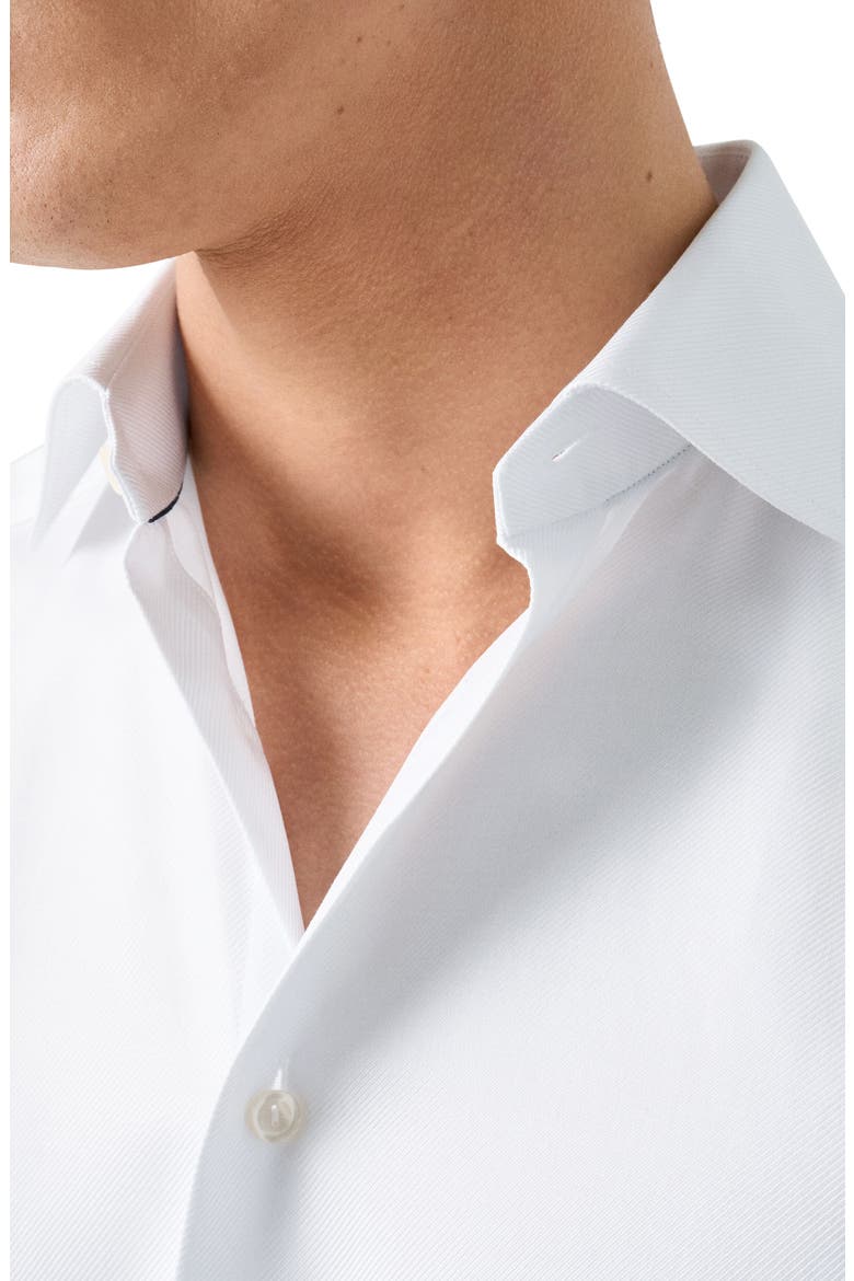 Contemporary Fit Diamond Weave Dress Shirt, Alternate, color, WHITE
