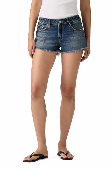 Raw Hem Denim Shorts