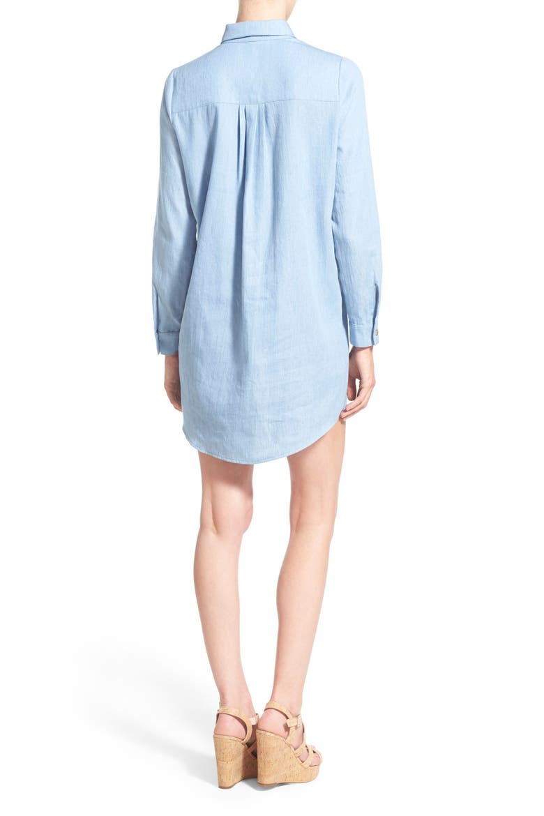 Cotton Chambray Shirtdress, Alternate, color, DENIM