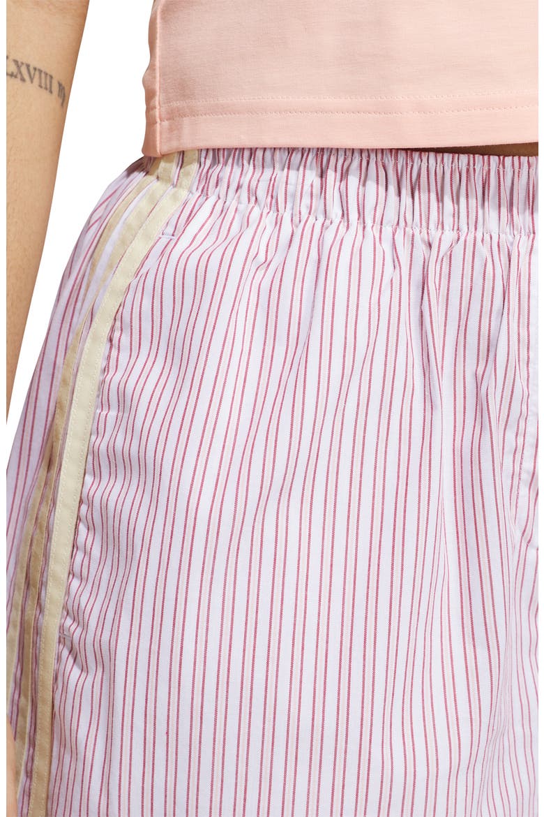 Stripe Cotton Boxer Shorts, Alternate, color, WHITE/ VICTORY RED/ PINK GLOW