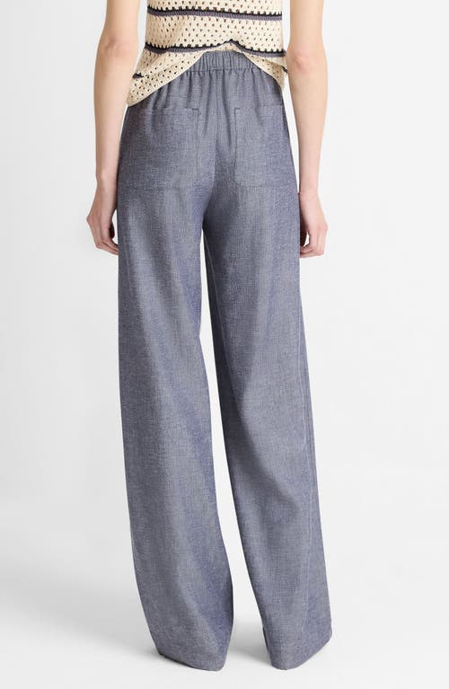 Shop Vince Mid Rise Pull-on Pants In Mid Indigo
