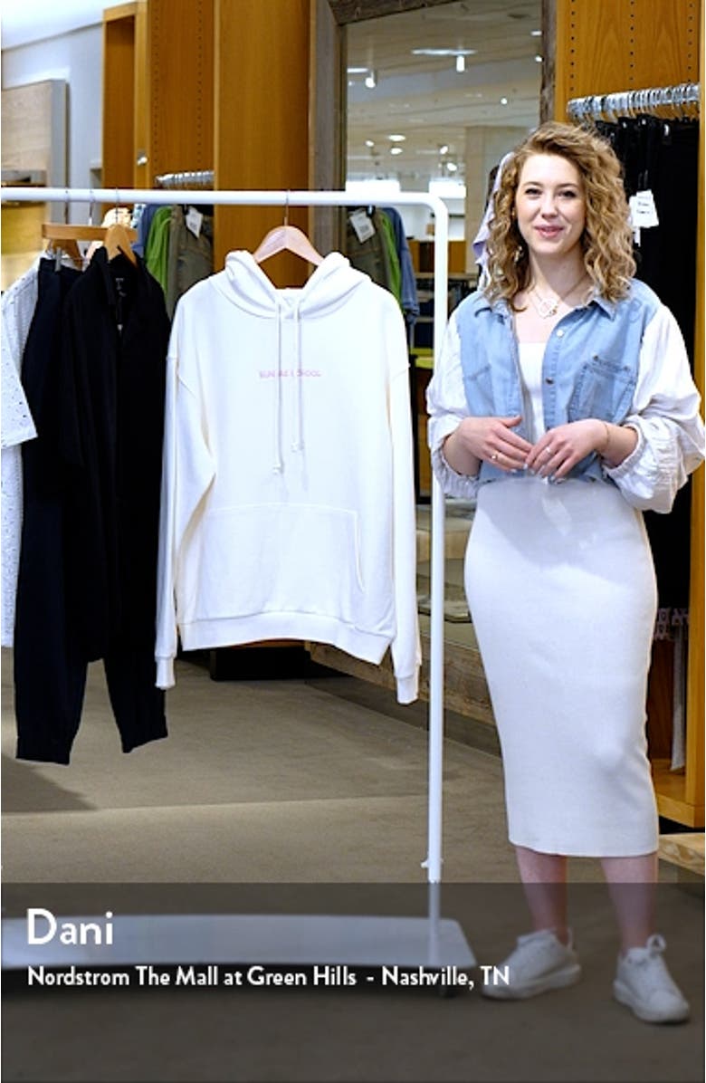 White Strawberry Logo Cotton Graphic Hoodie, sales video thumbnail