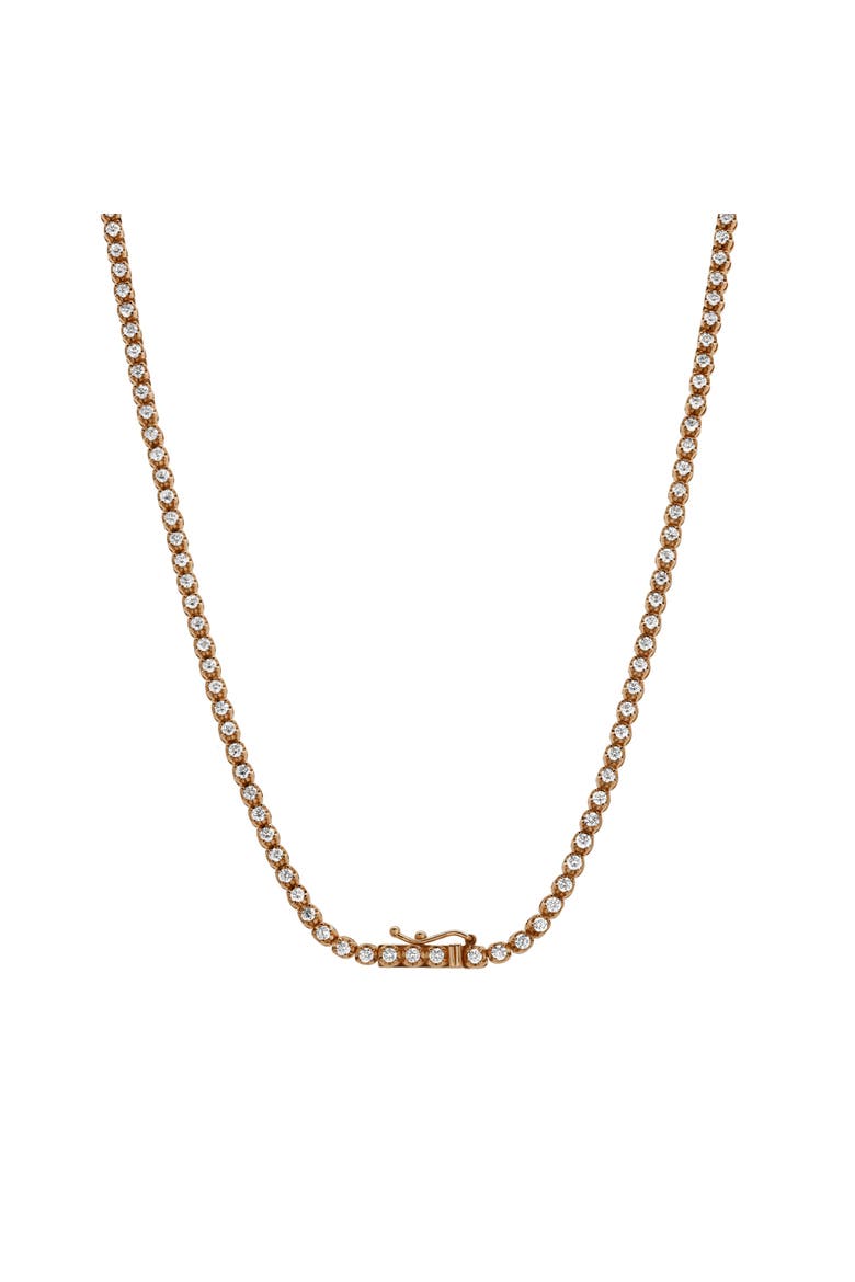 LMJ 14K Rose Gold Diamond Tennis Chain - 4.62 Carats, Main, color, 14K Rose Gold
