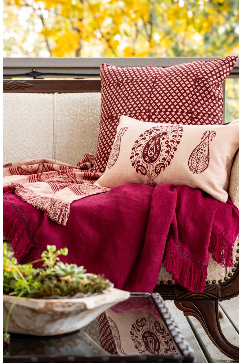 Tashkent Plum Lumbar Pillow Cover, Alternate, color, Plum