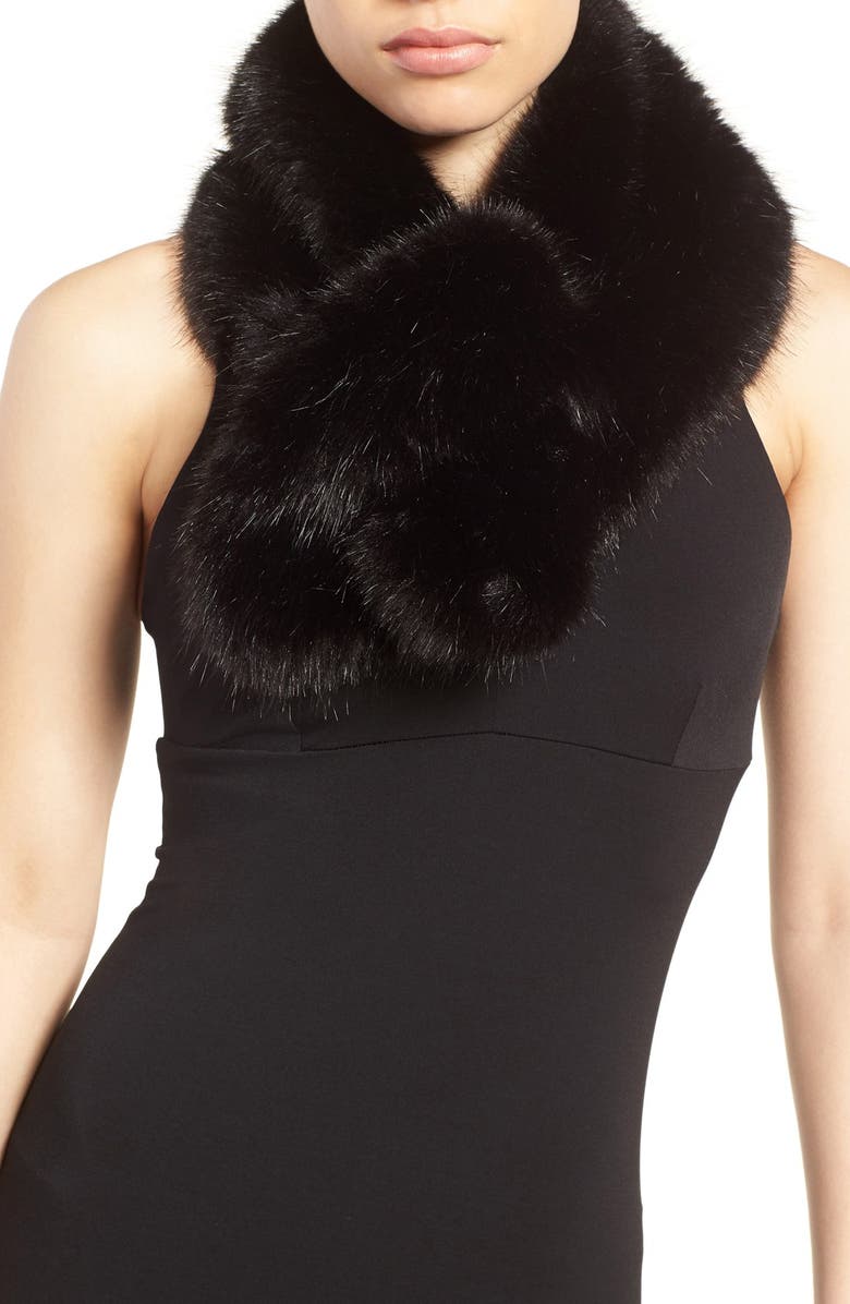 Halogen<sup>®</sup> Faux Fur Pull Through Scarf, Main, color,