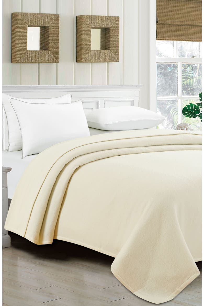 Wool Blend Blanket, Alternate, color, IVORY