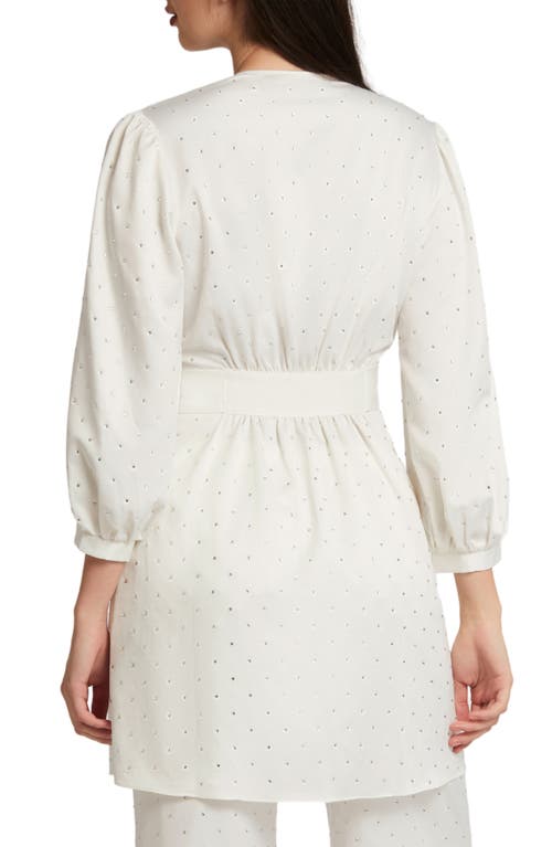 Rya Collection Marilyn Crystal Charmeuse Robe In Ivory