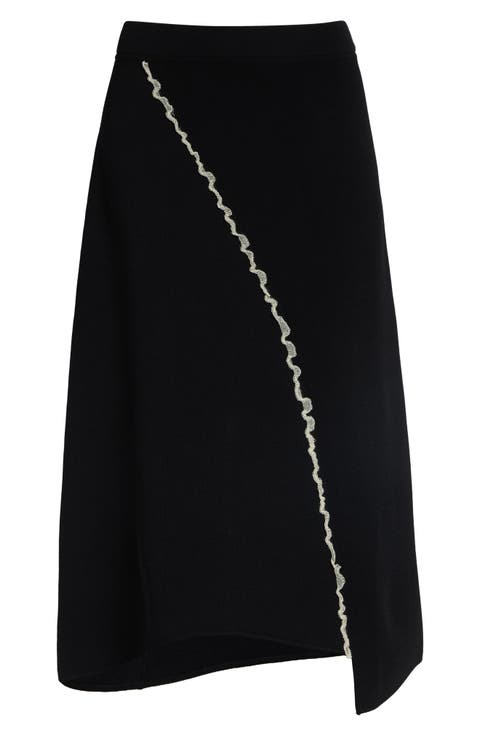 Felix Asymmetric Ruffle Trim Skirt