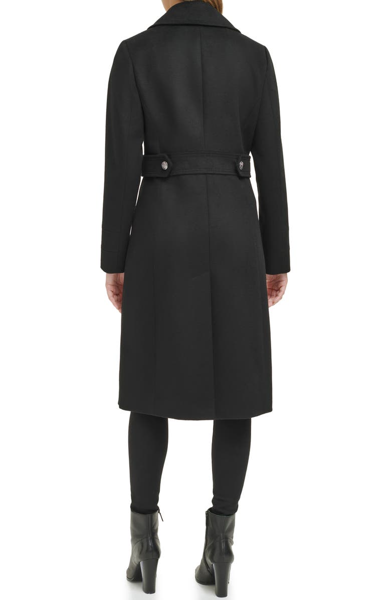 Kenneth Cole New York Notch Lapel Military Coat, Alternate, color, Black