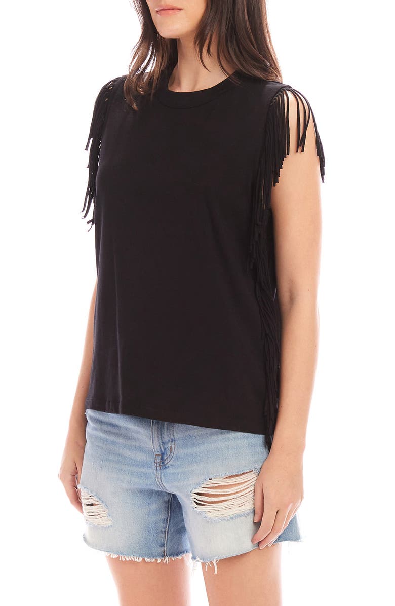FIFTEEN TWENTY Nora Fringe Stretch Cotton T-Shirt, Alternate, color, 