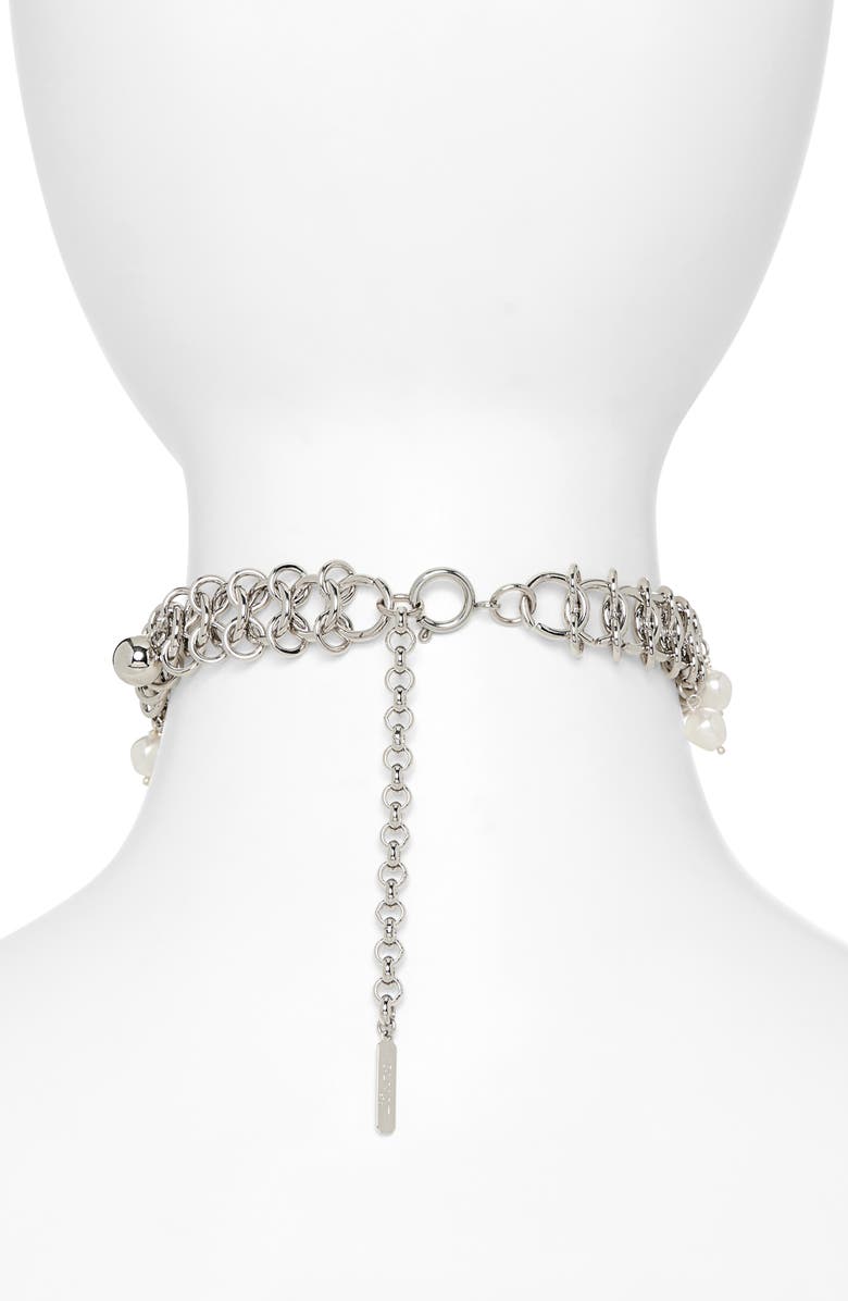 Justine Clenquet Tori Choker, Alternate, color, Palladium