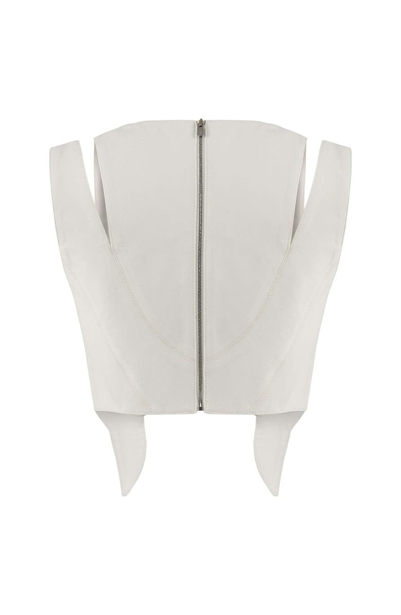 Jendue Ron 3D Crop Top, Alternate, color, White