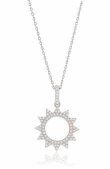 SUZY LEVIAN Cubic Zirconia Sunburst Pendant Necklace