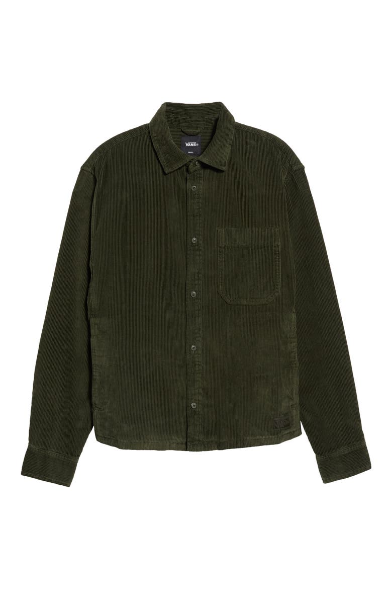 Martinez Cotton Corduroy Overshirt, Main, color, OBSIDIAN FERN
