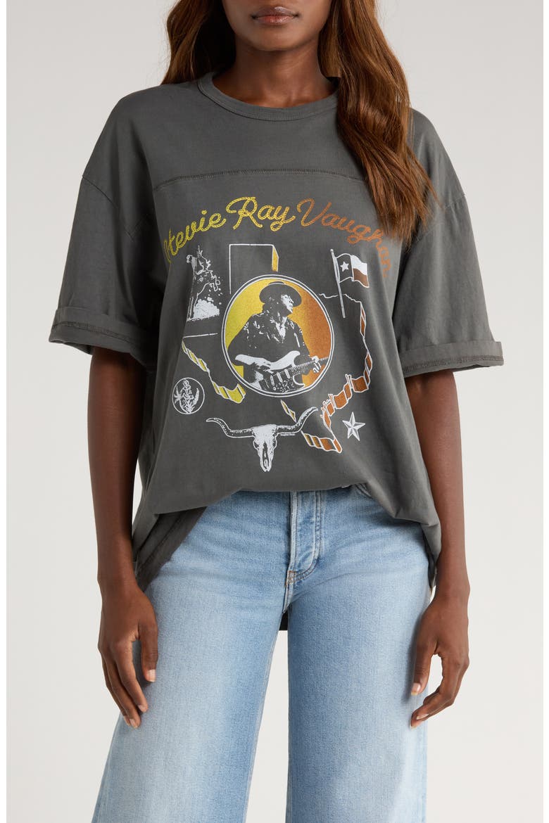 SRV Texas Cotton Graphic T-Shirt, Main, color, VINTAGE BLACK