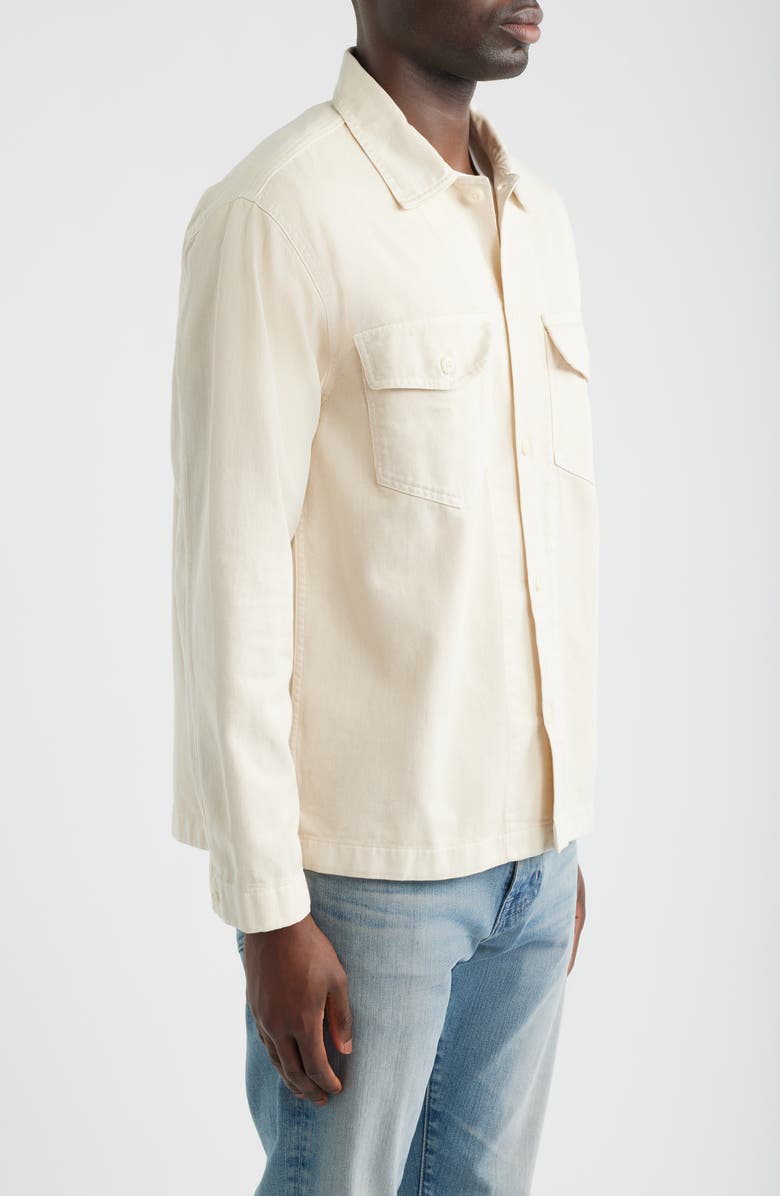 Madewell Cotton Twill Shirt Jacket, Alternate, color, Ivory