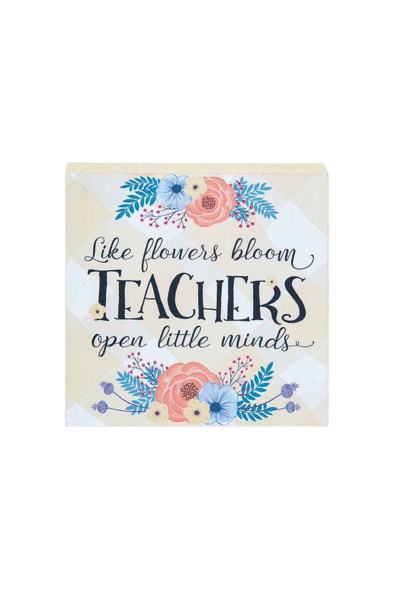 Teachers Wooden Plaque, Main, color, Blue