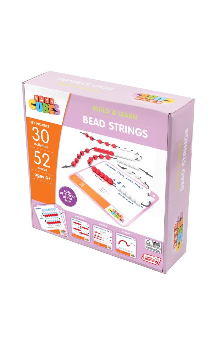 Junior Learning Mathcubes Bead Strings 30 Activity Set, Alternate, color, Multicolored