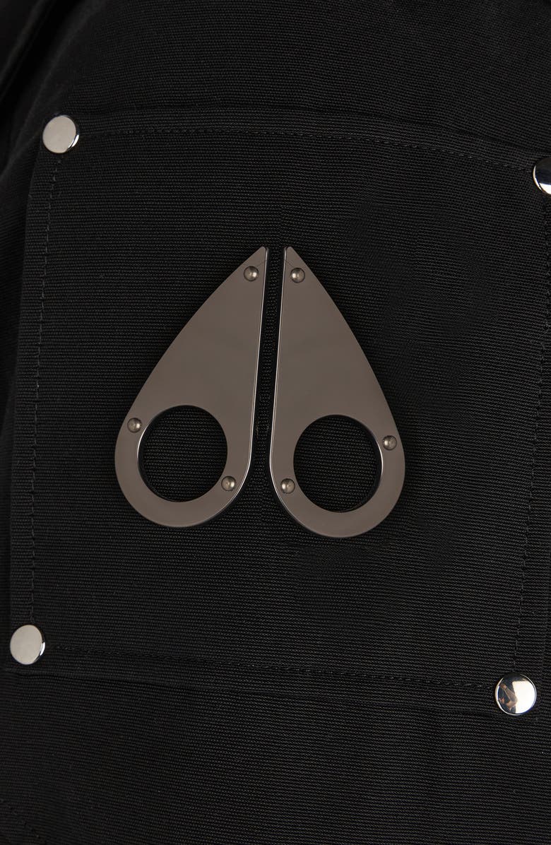 Moose Knuckles Original Stirling Down Parka with Removable Genuine Shearling Hood, Alternate, color, Black W/ Black Sh