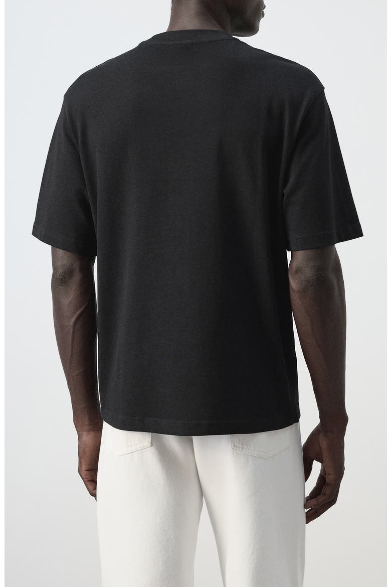 Relaxed Fit Solid Cotton T-Shirt, Alternate, color, BLACK