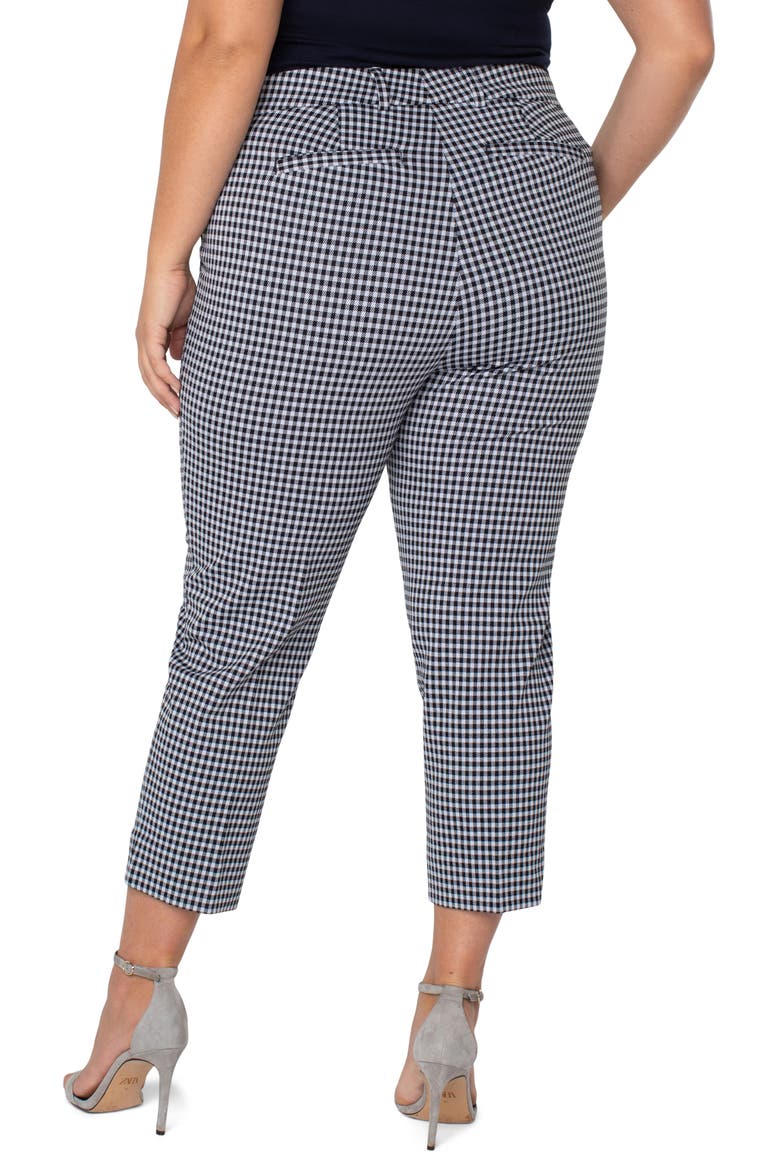 Kelsey Gingham Crop Pants, Alternate, color, NAVY/ WHITE GINGHAM