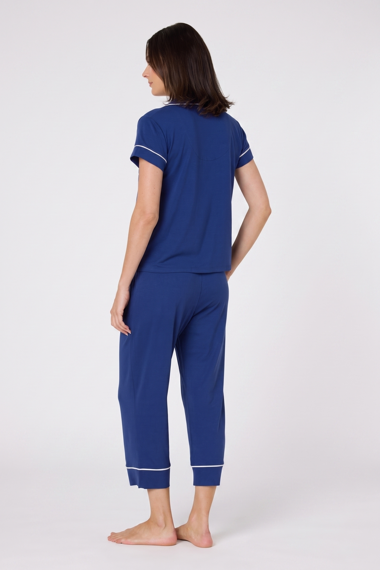Pima Knit Capri Set, Alternate, color, Marine Blue