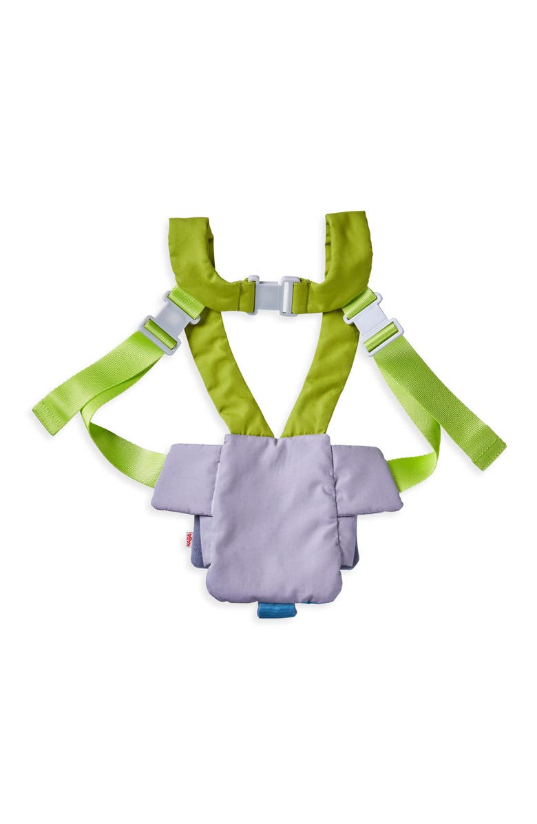 HABA Doll Carrier - Summer Meadow - Fits up to 15" Dolls or Stuffed Animals, Alternate, color, Blue Multi
