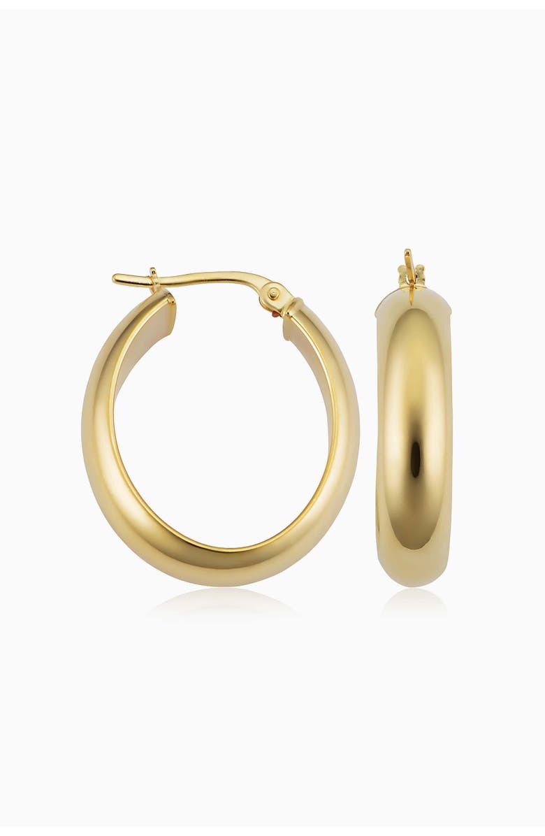 Oradina 14K Yellow Gold High Society Oval Hoops, Main, color, Yellow Gold