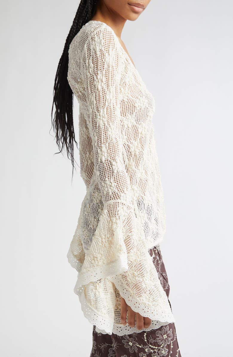 Siedrés Sileas Floral Lace Cardigan, Alternate, color, 