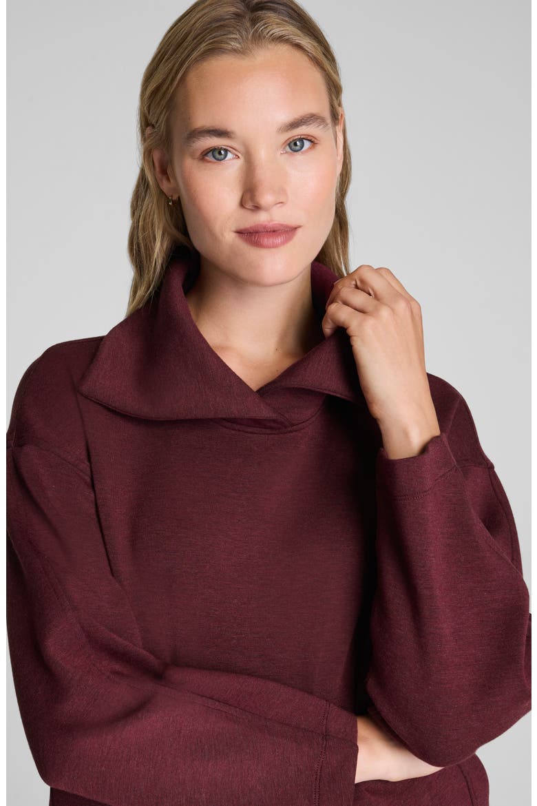 AirEssentials Brushed Collar Sweatshirt, Alternate, color, CASSIS HEATHER