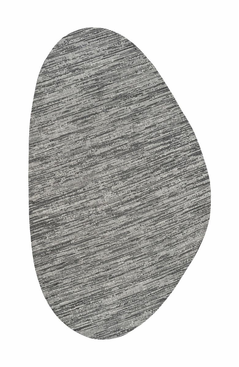 JONATHAN Y Callan Modern Rustic Abstract Indoor/Outdoor Shaped Area Rug, Main, color, Gray/Black